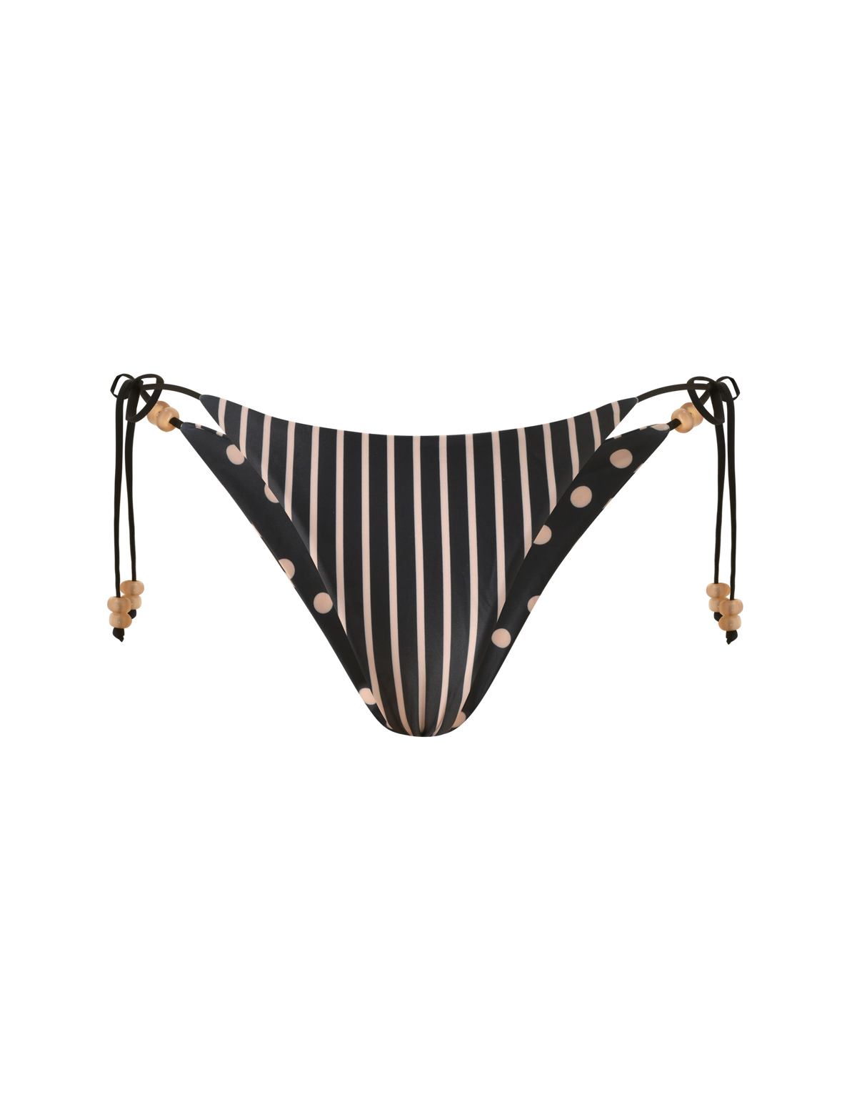 FINLEA REVERSIBLE BIKINI BOTTOM - BLACK AND TAN