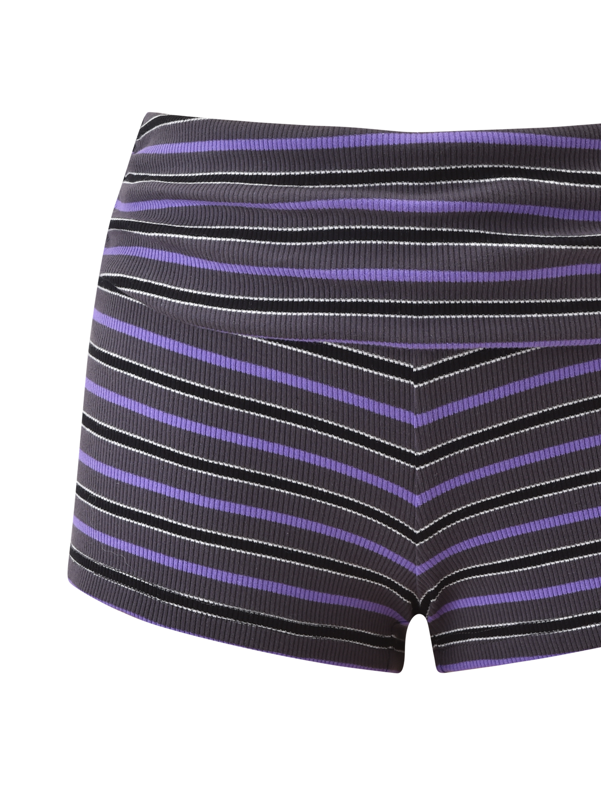 CERYS RIB SHORT - GREY STRIPE