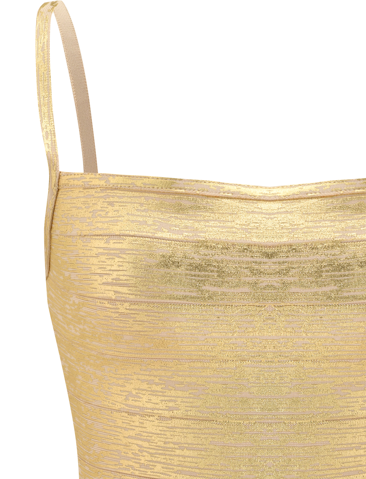 MIDORI METALLIC BANDAGE TOP - GOLD