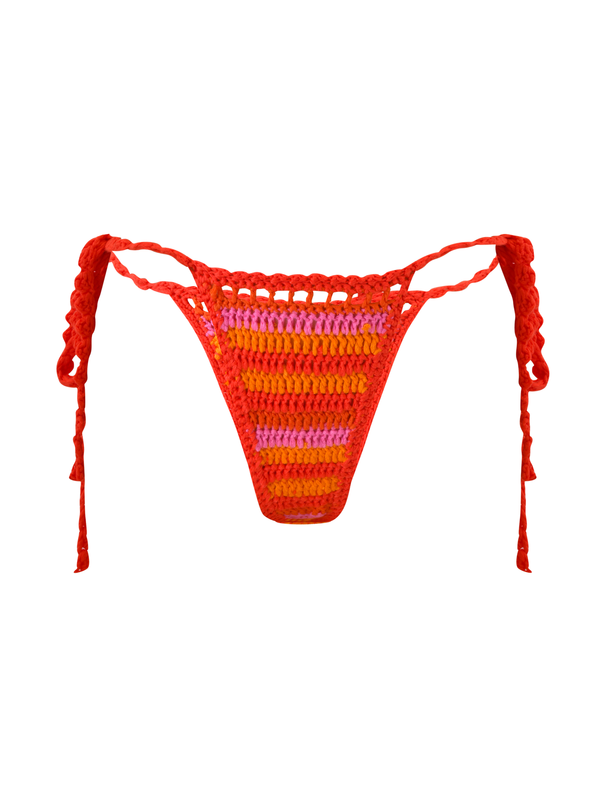 CORA BIKINI BOTTOM - SUNSET TROPICAL STRIPE