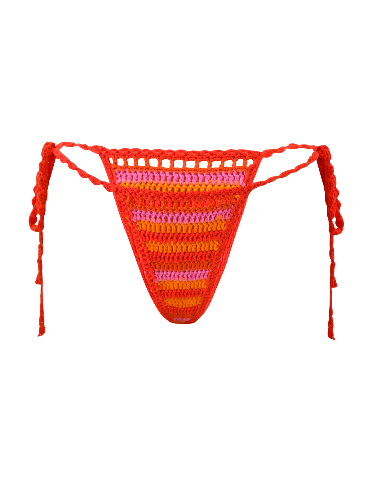 CORA BIKINI BOTTOM - SUNSET TROPICAL STRIPE
