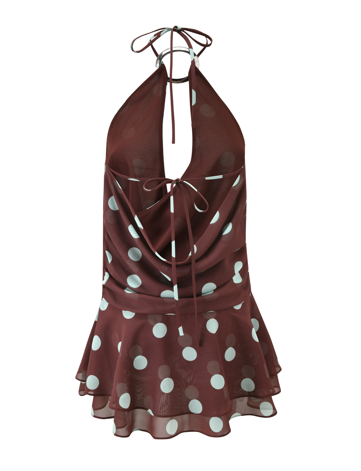 INDIGO MINI DRESS 2.0 - CHOCOLATE BLUE DOT