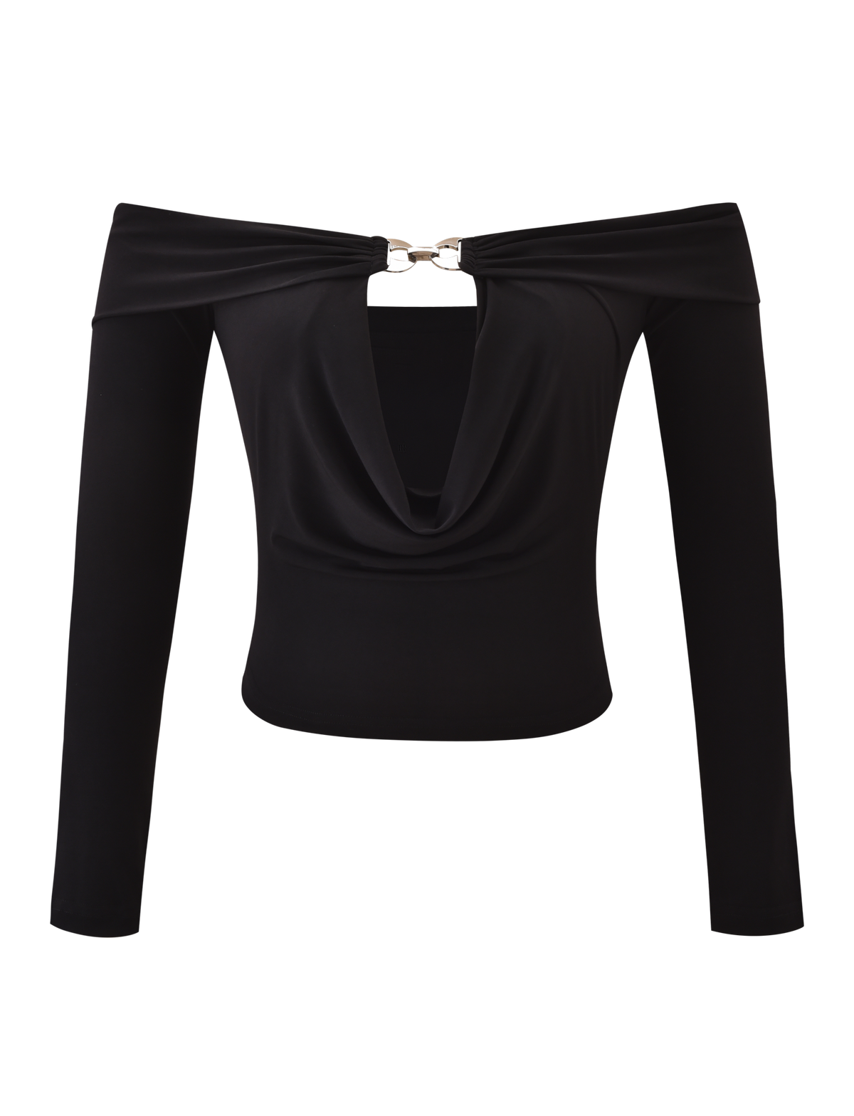 JENESIS LONG SLEEVE TOP - BLACK