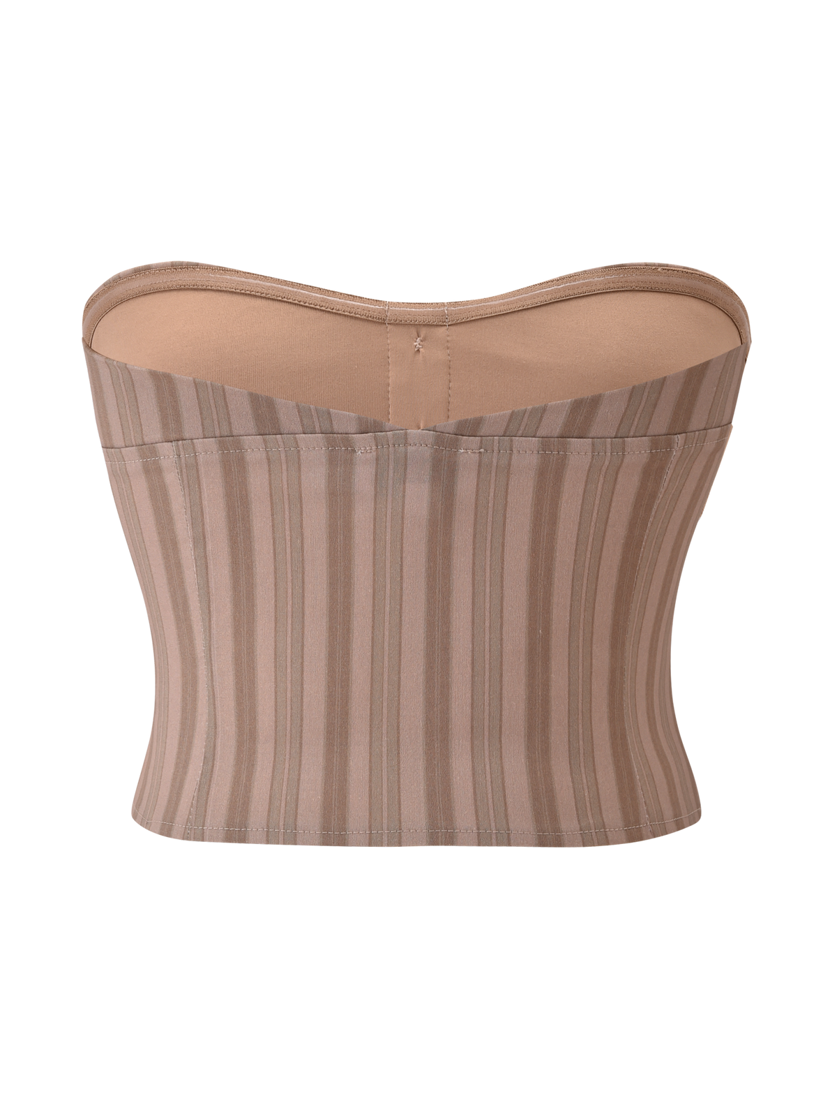 KITTIE STRAPLESS CORSET - TAUPE STRIPE