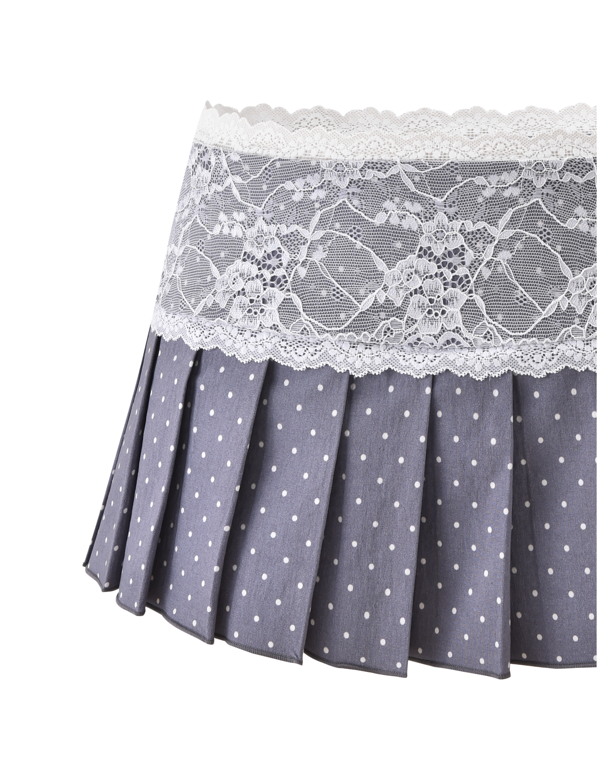 KITTIE LACE SKORT - GREY DOT