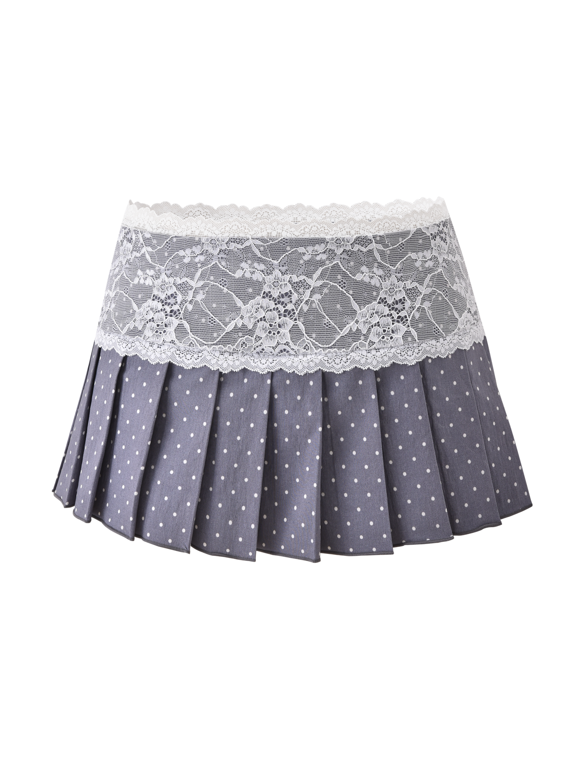 KITTIE LACE SKORT - GREY DOT