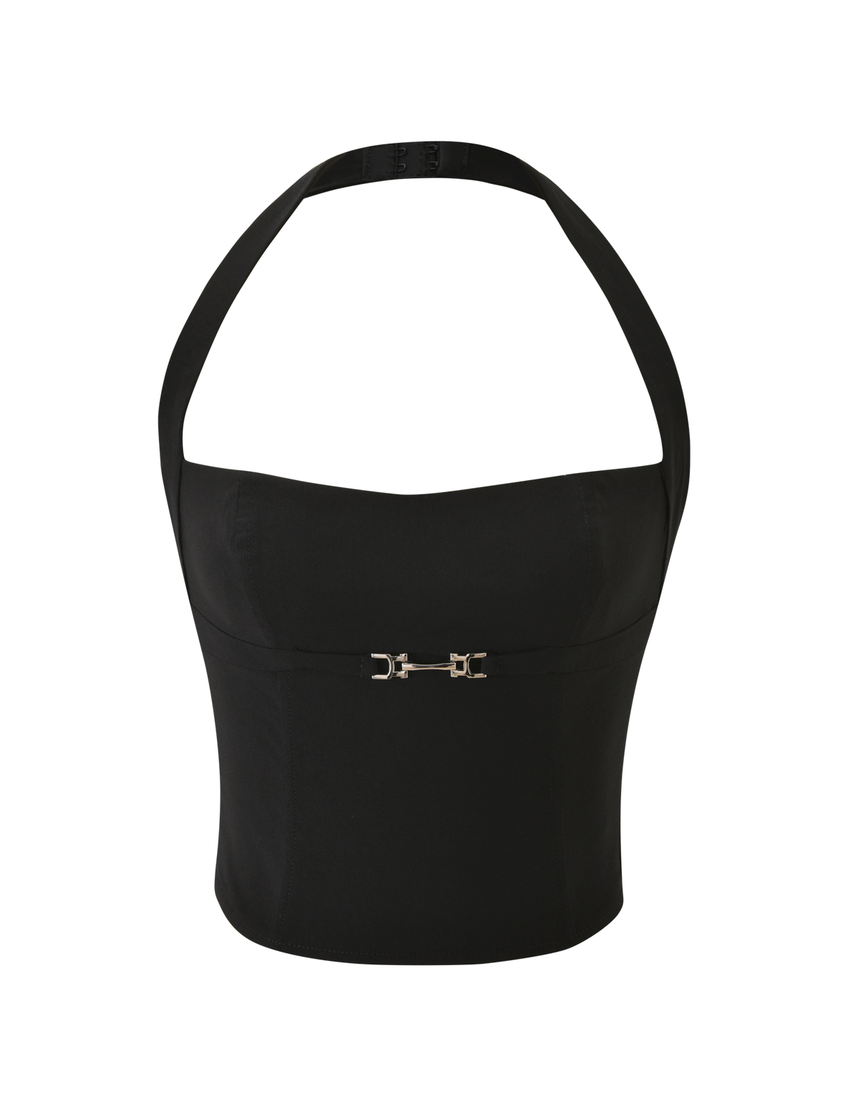 KITTIE BUCKLE TOP - BLACK