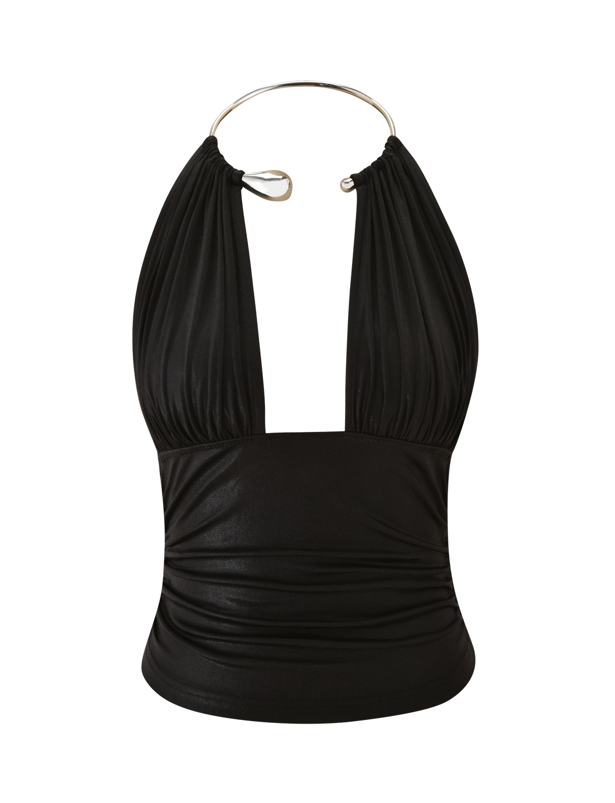 VIANNA TOP - BLACK METALLIC