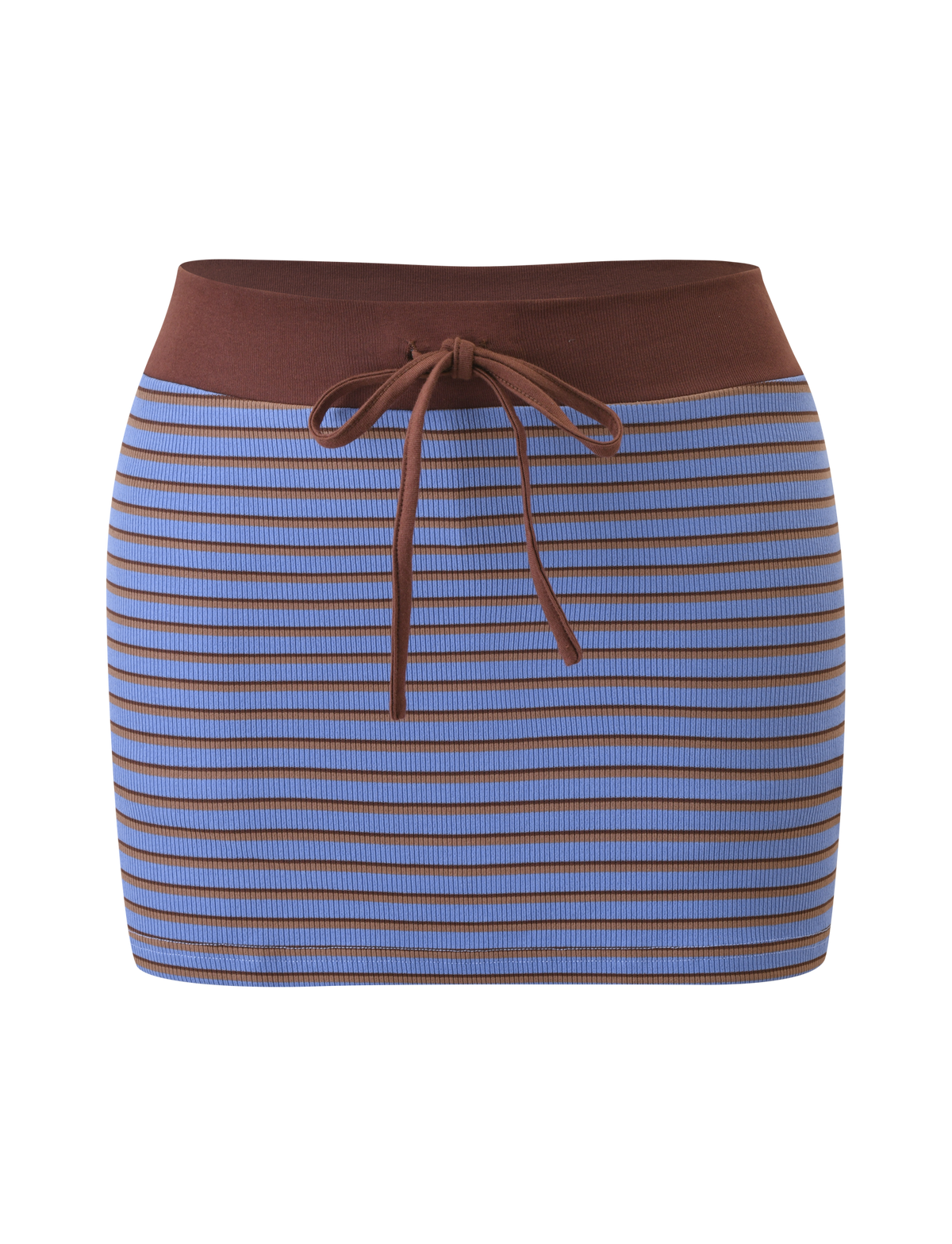 KAYDIN SKORT - BLUE AND BROWN STRIPE