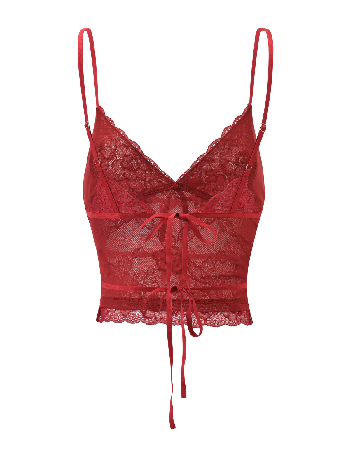 KIRRA BEADED SEQUIN LACE TOP - RED