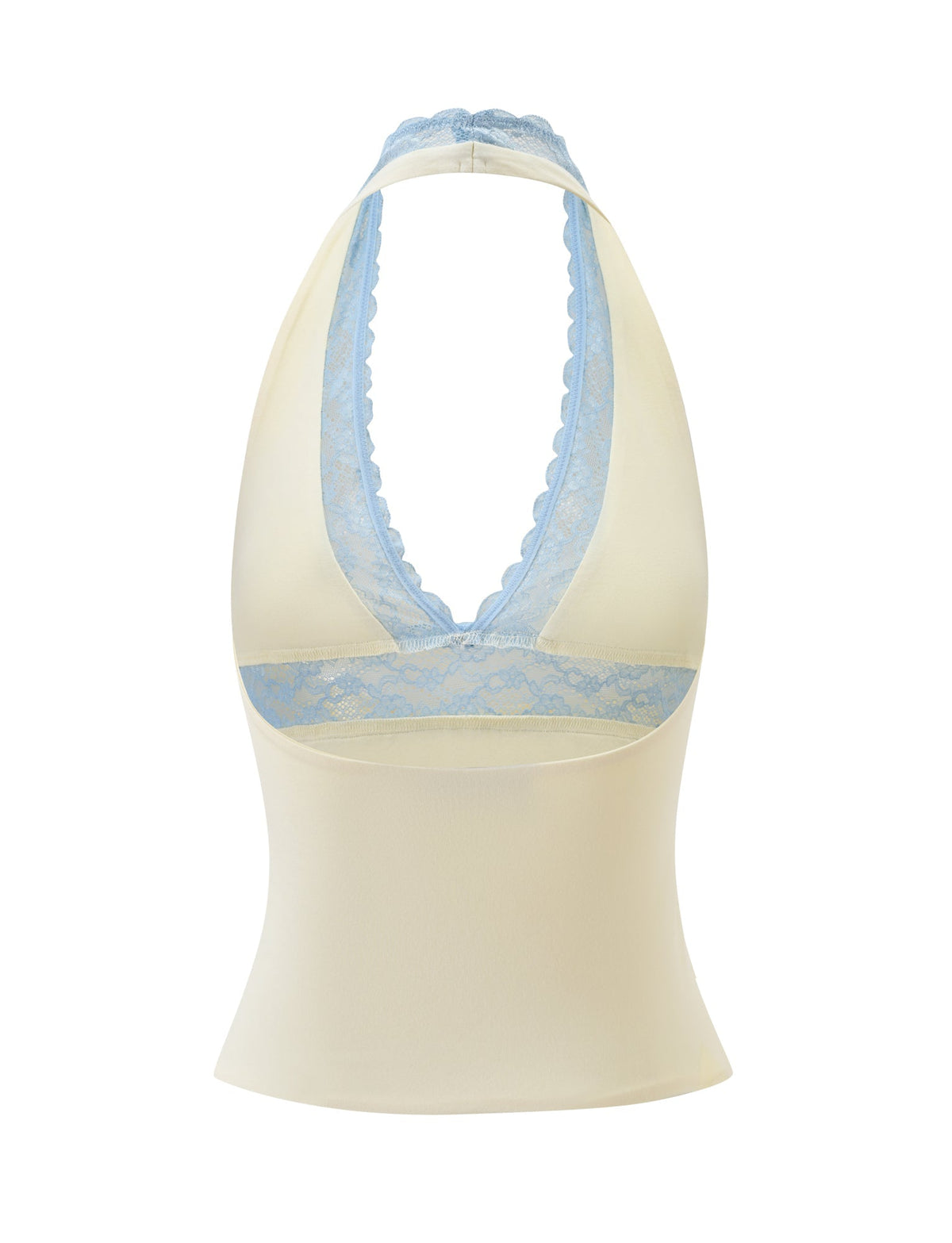 CALINA PLUNGE LACE TOP - CREAM