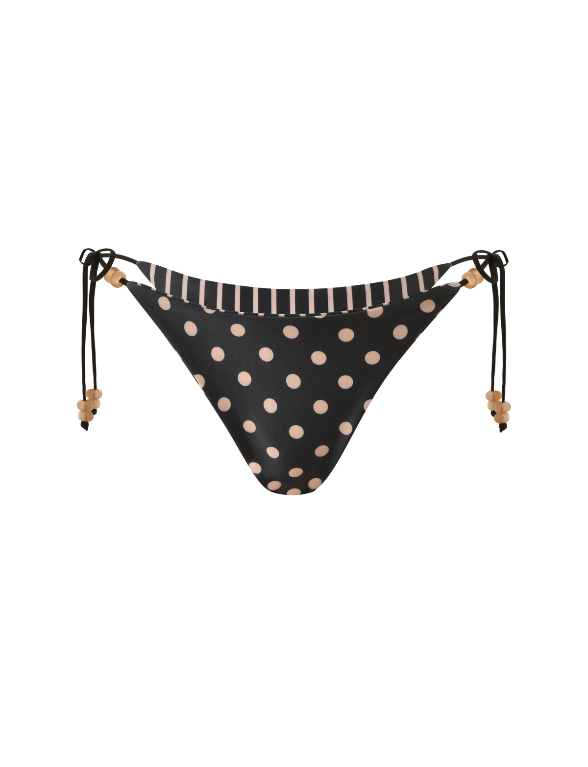 FINLEA REVERSIBLE BIKINI BOTTOM - BLACK AND TAN