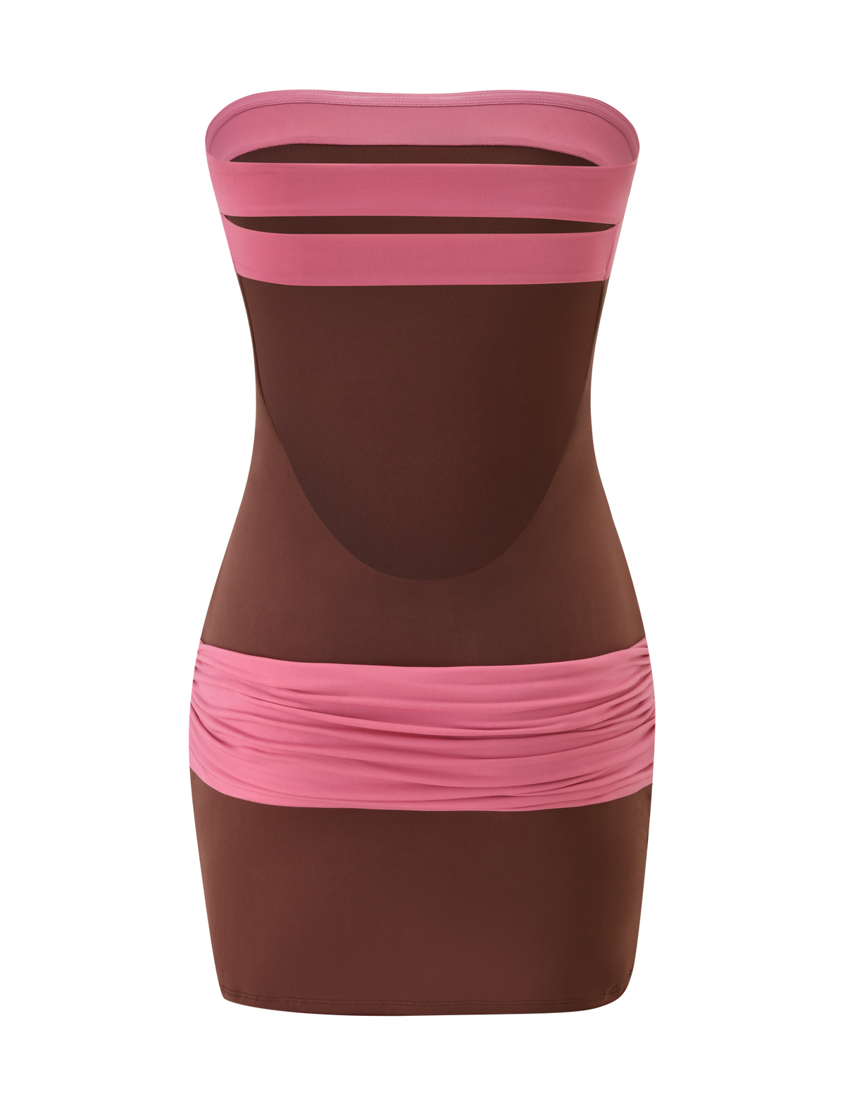 EOS MINI DRESS - ESPRESSO AND ROSE