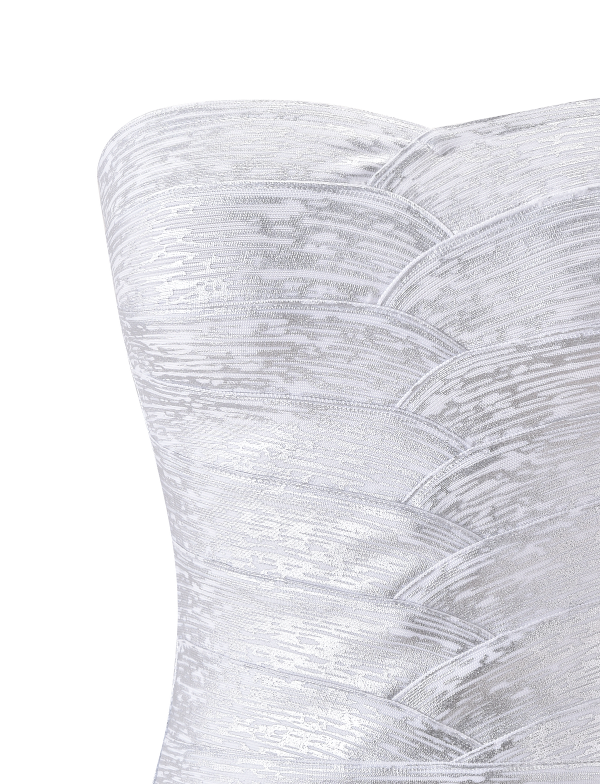 NIYA METALLIC BANDAGE TOP - LIQUID SILVER