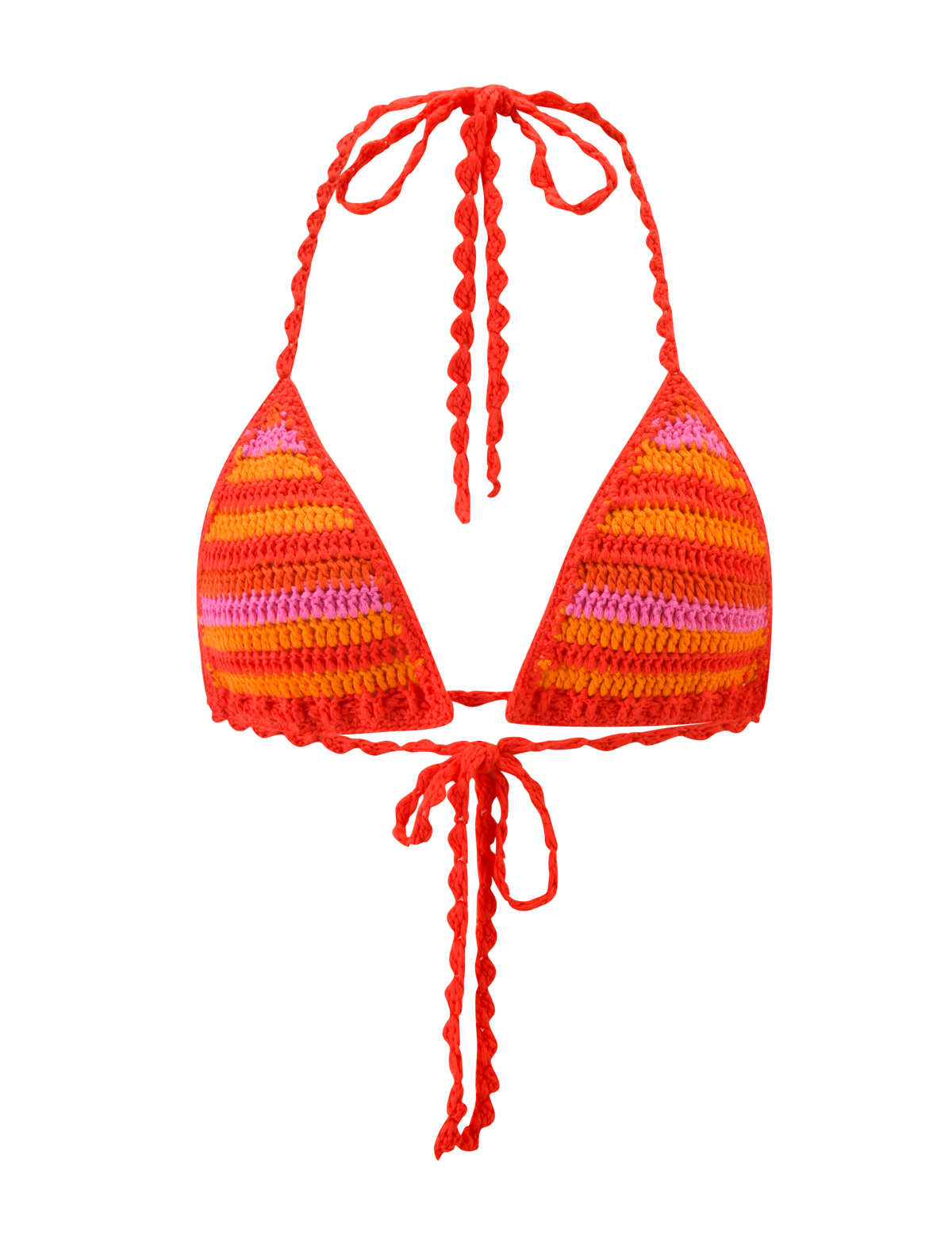 CORA BIKINI TOP 2.0 - SUNSET TROPICAL STRIPE