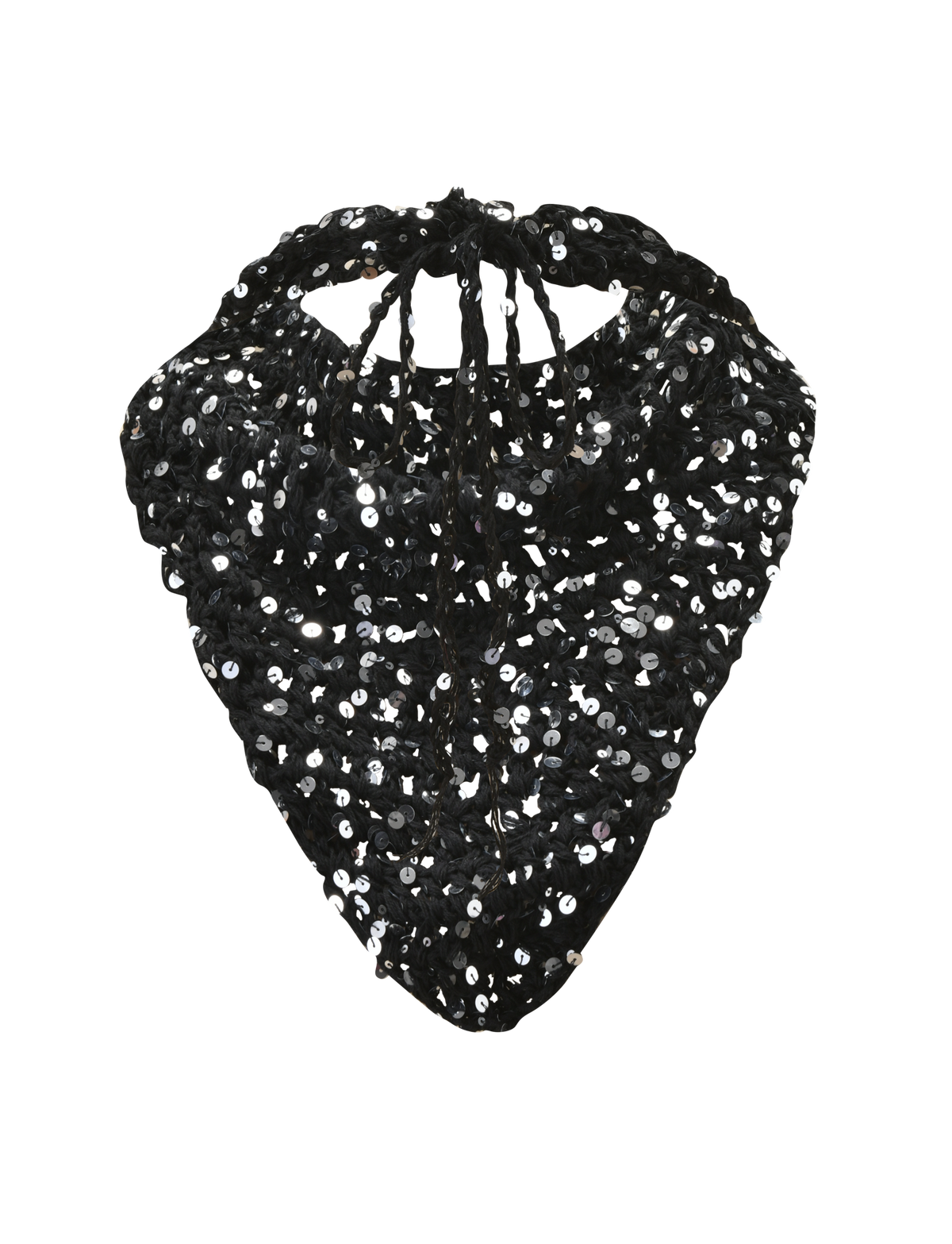 SYLVAN CROCHET SCARF - BLACK