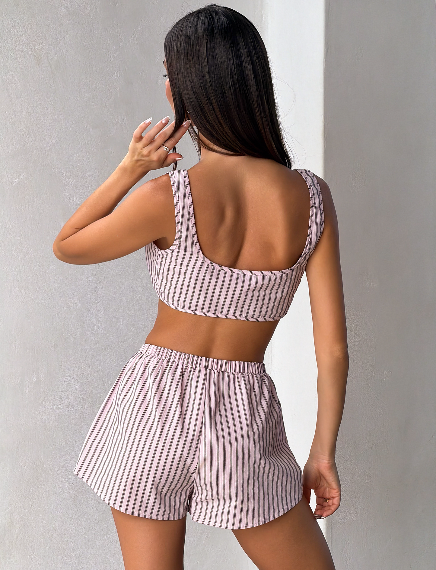 EZRA SHORT - PINK STRIPE